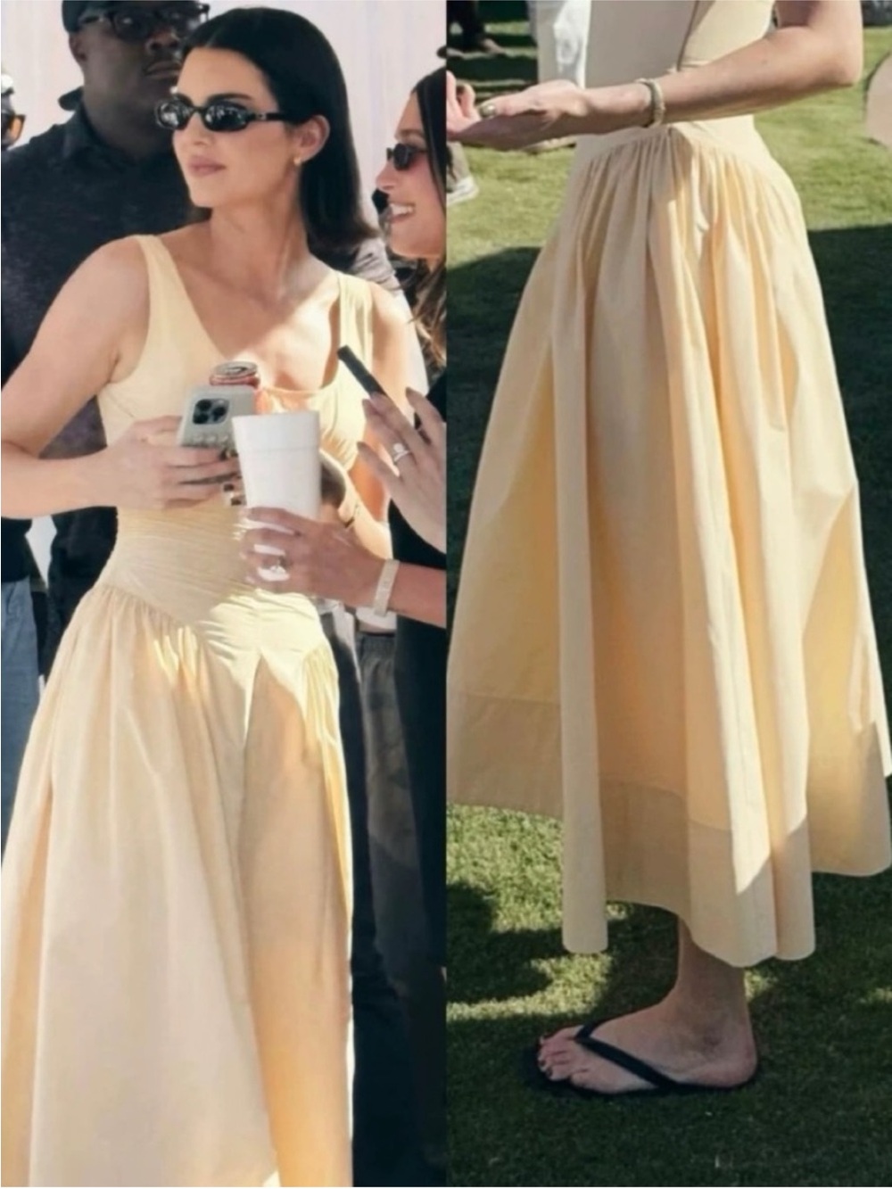 Proenza Schouler Pale Yellow Midi Dress